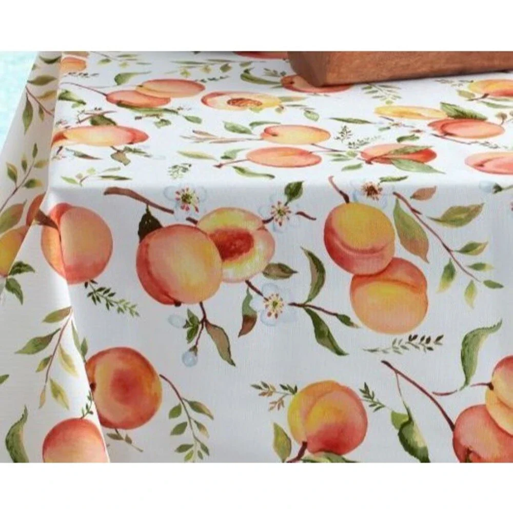 Textured Printed Fabric Tablecloth 60